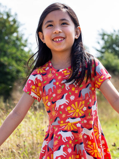 Frugi Pink Spring Skater Dress image 2