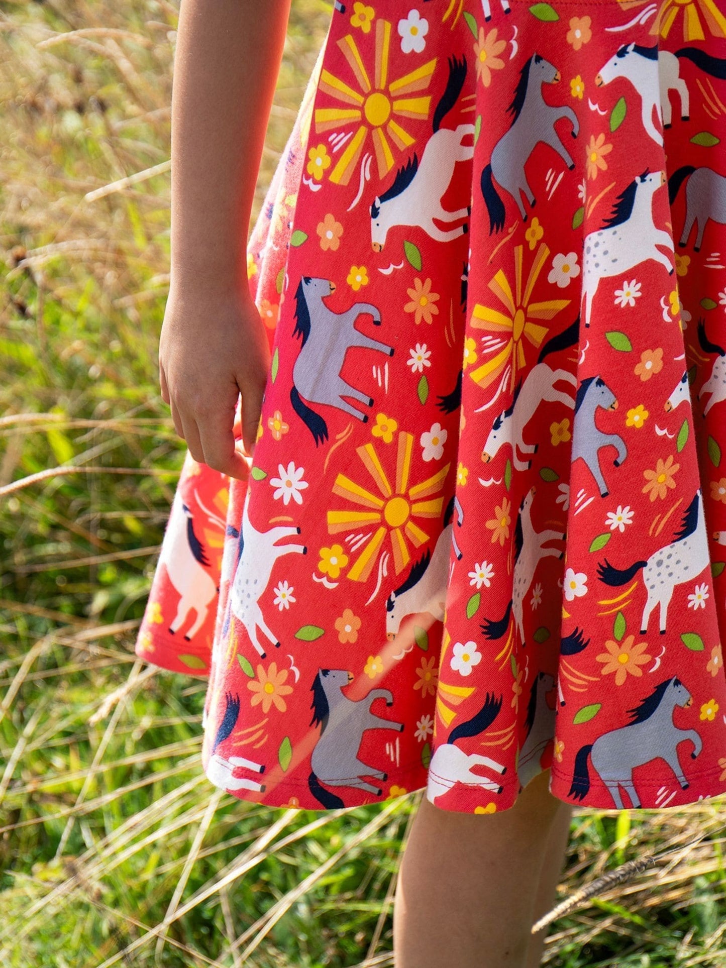 Frugi Pink Spring Skater Dress image 3