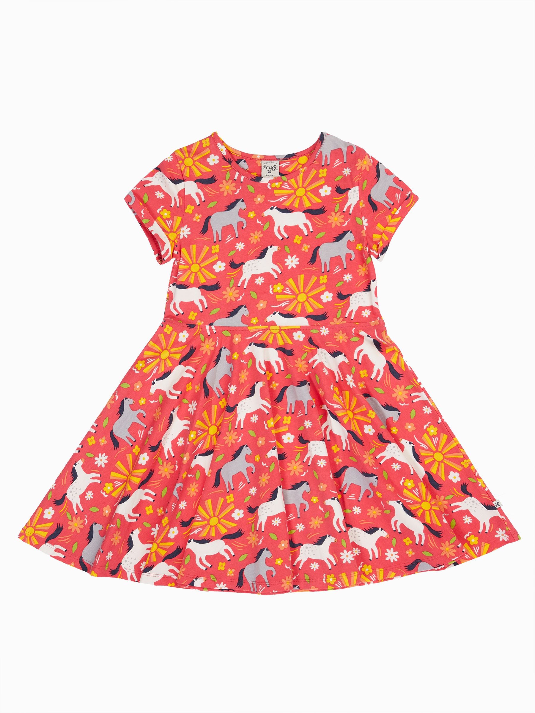 Frugi Pink Spring Skater Dress image 4