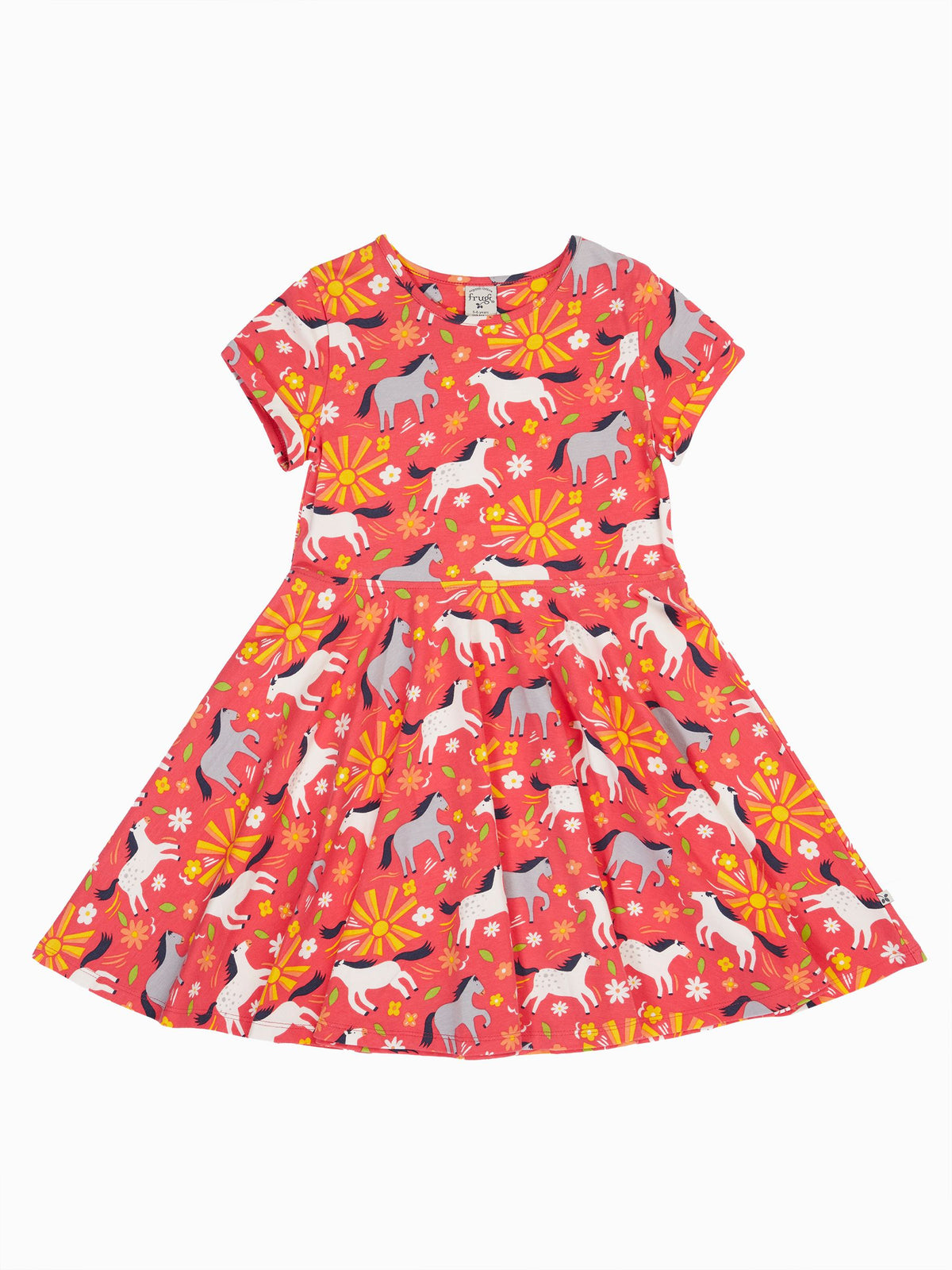 Frugi Pink Spring Skater Dress image 4