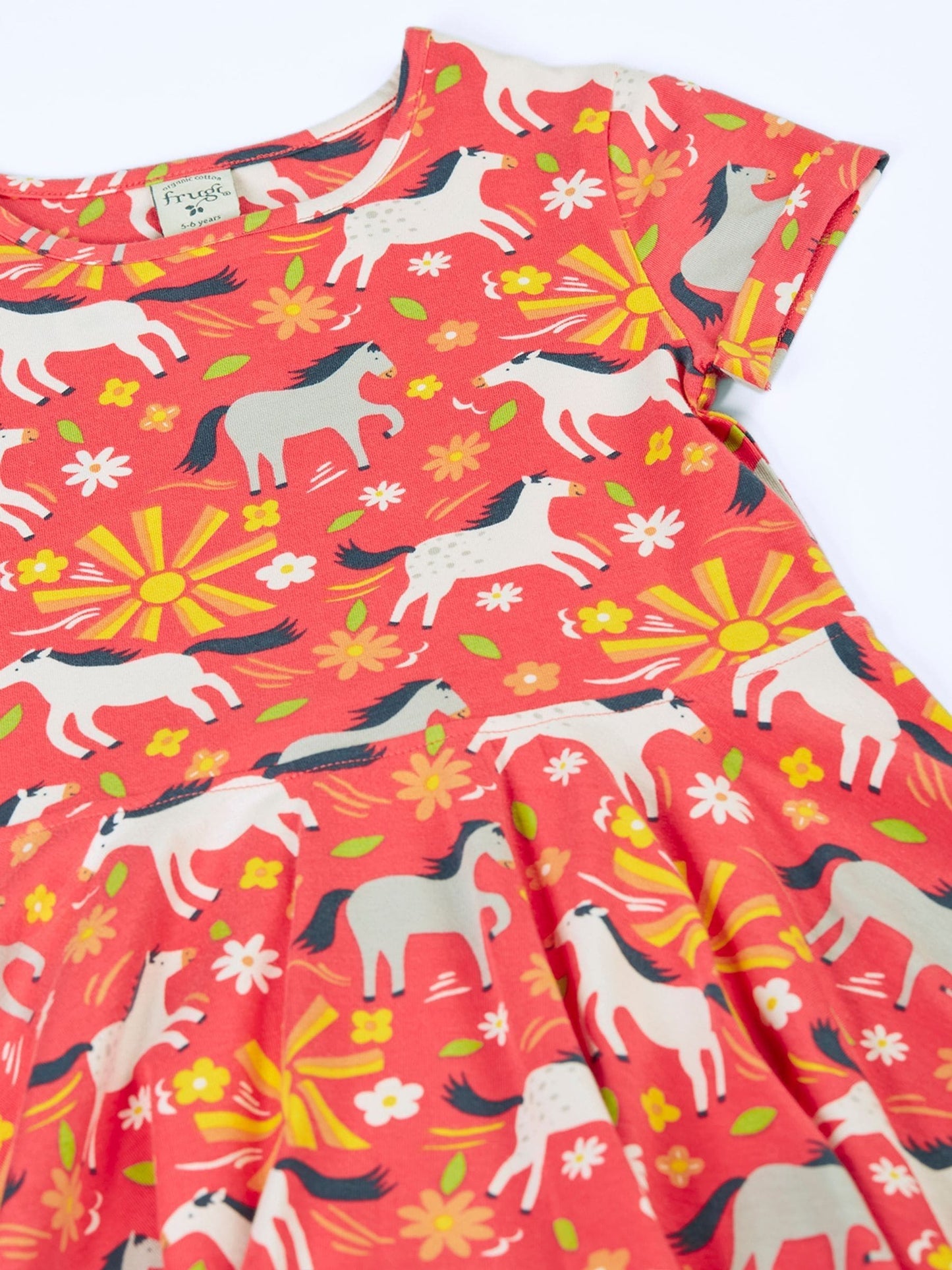 Frugi Pink Spring Skater Dress image 5