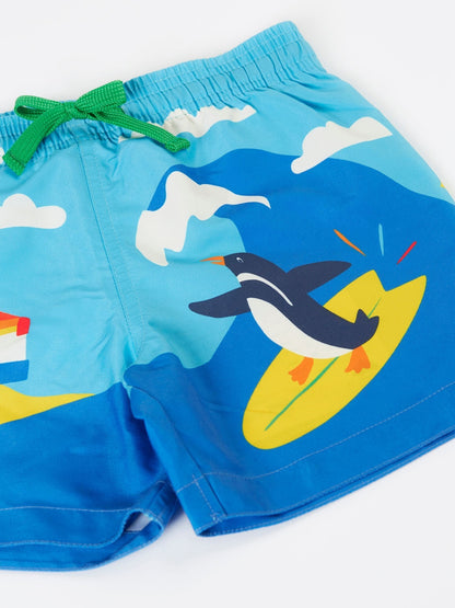 Dsiney Kidz - Frugi Blue Polkerris Board Shorts image 3