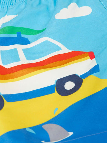 Dsiney Kidz - Frugi Blue Polkerris Board Shorts image 4