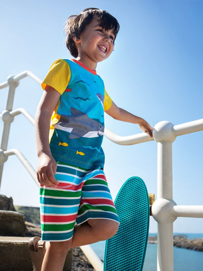 Dsiney Kidz - Frugi Blue Sunny Shorts image 1