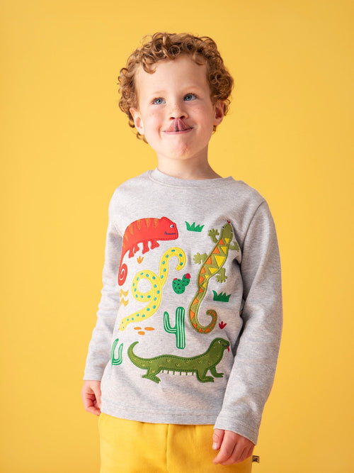 Frugi Grey Terrific Applique Top image 1