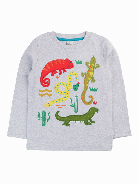 Frugi Grey Terrific Applique Top image 2