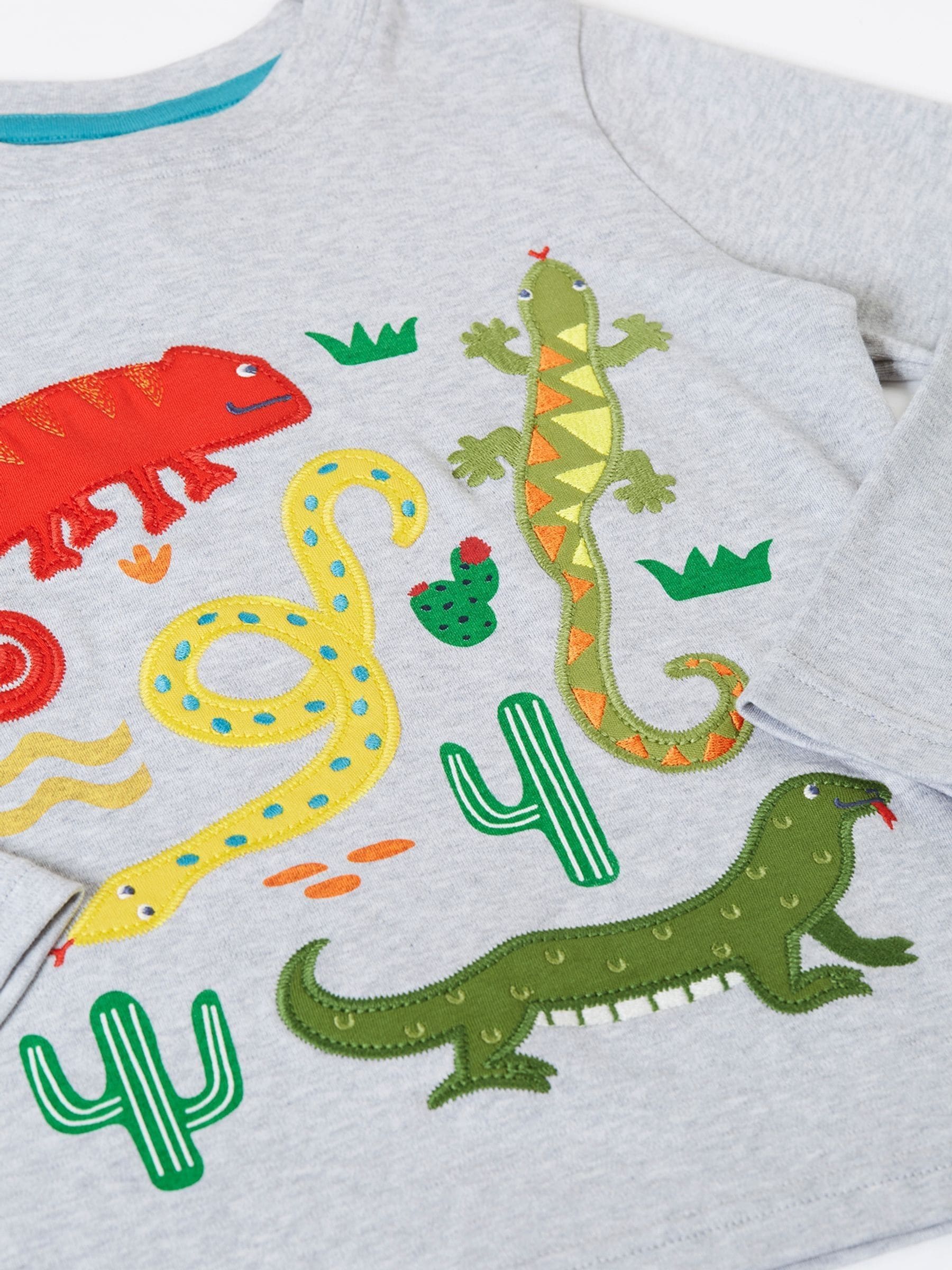 Frugi Grey Terrific Applique Top image 3