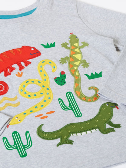 Frugi Grey Terrific Applique Top image 3