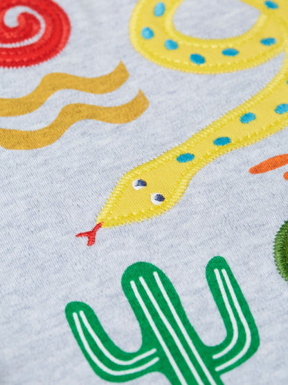 Frugi Grey Terrific Applique Top image 4
