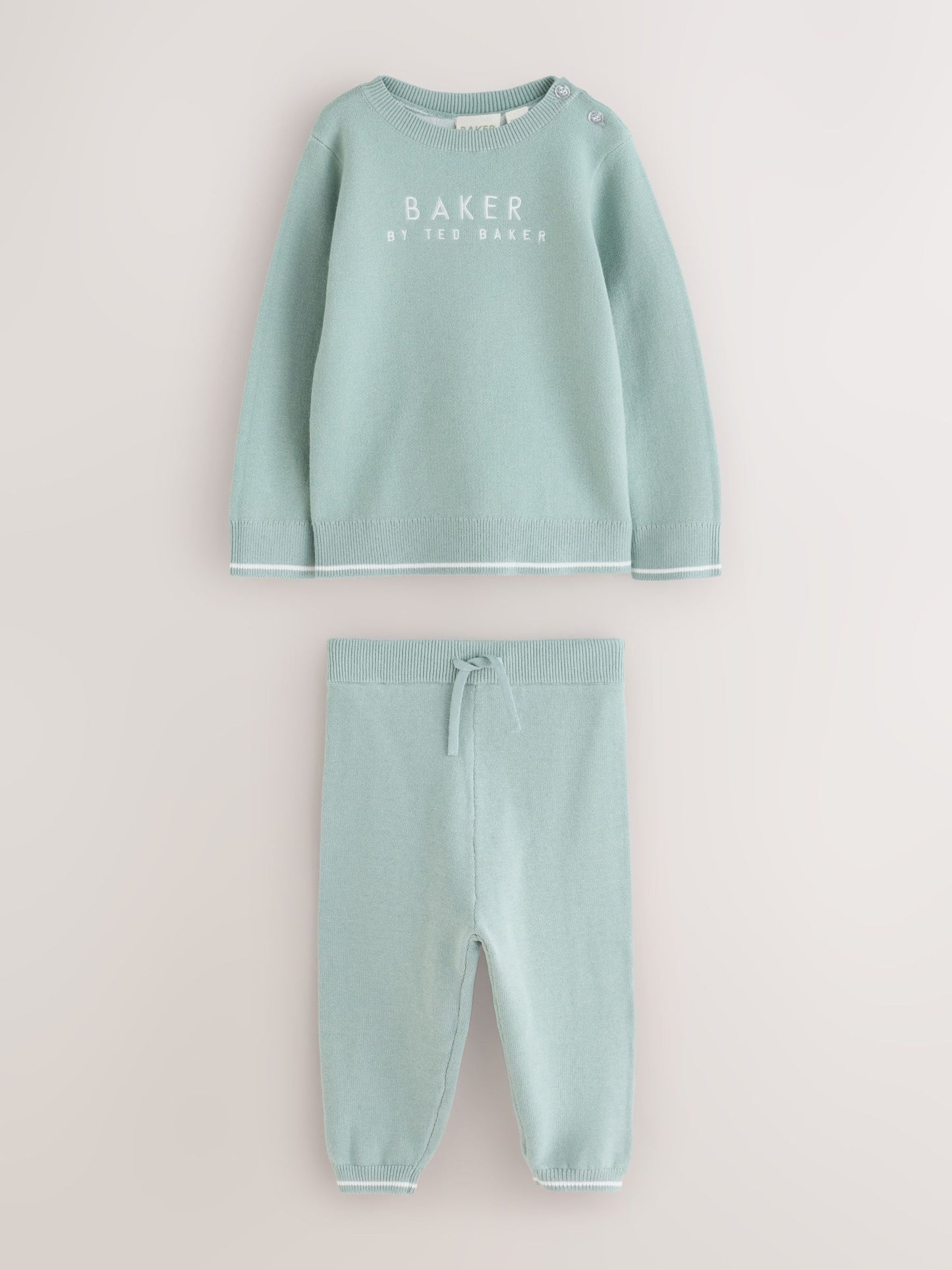 Dsiney Kidz - Baker by Ted Baker Green Knit Knitted Top and Joggers Set image 2