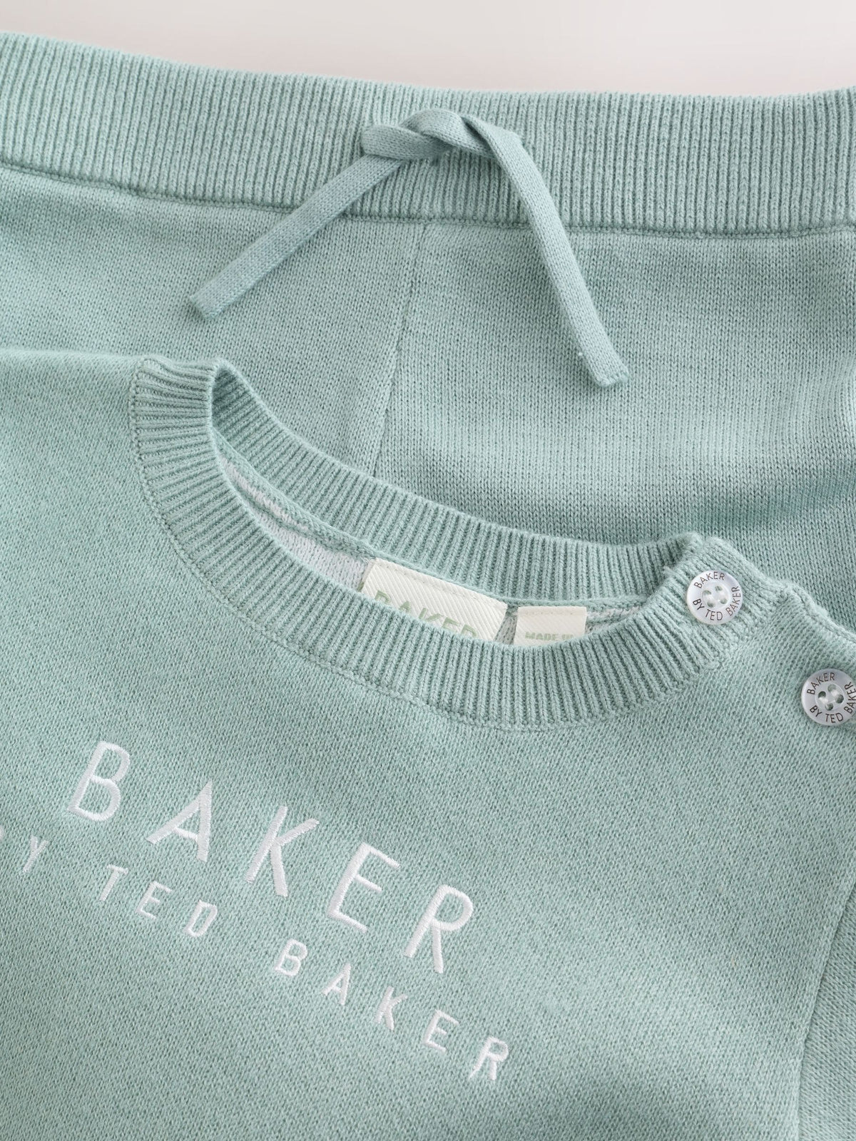 Dsiney Kidz - Baker by Ted Baker Green Knit Knitted Top and Joggers Set image 4