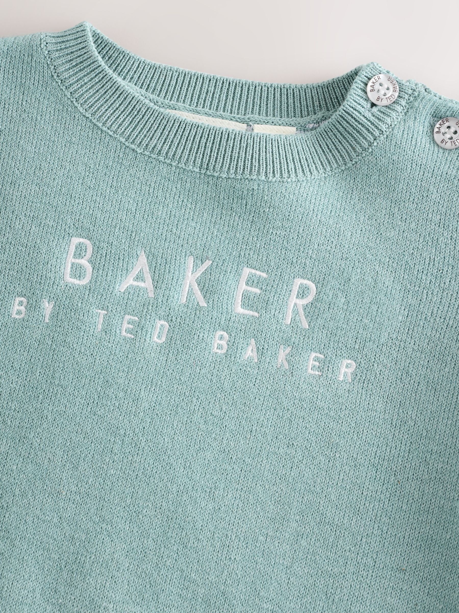 Baker by Ted Baker Green Knit Knitted Top and Joggers Set image 5
