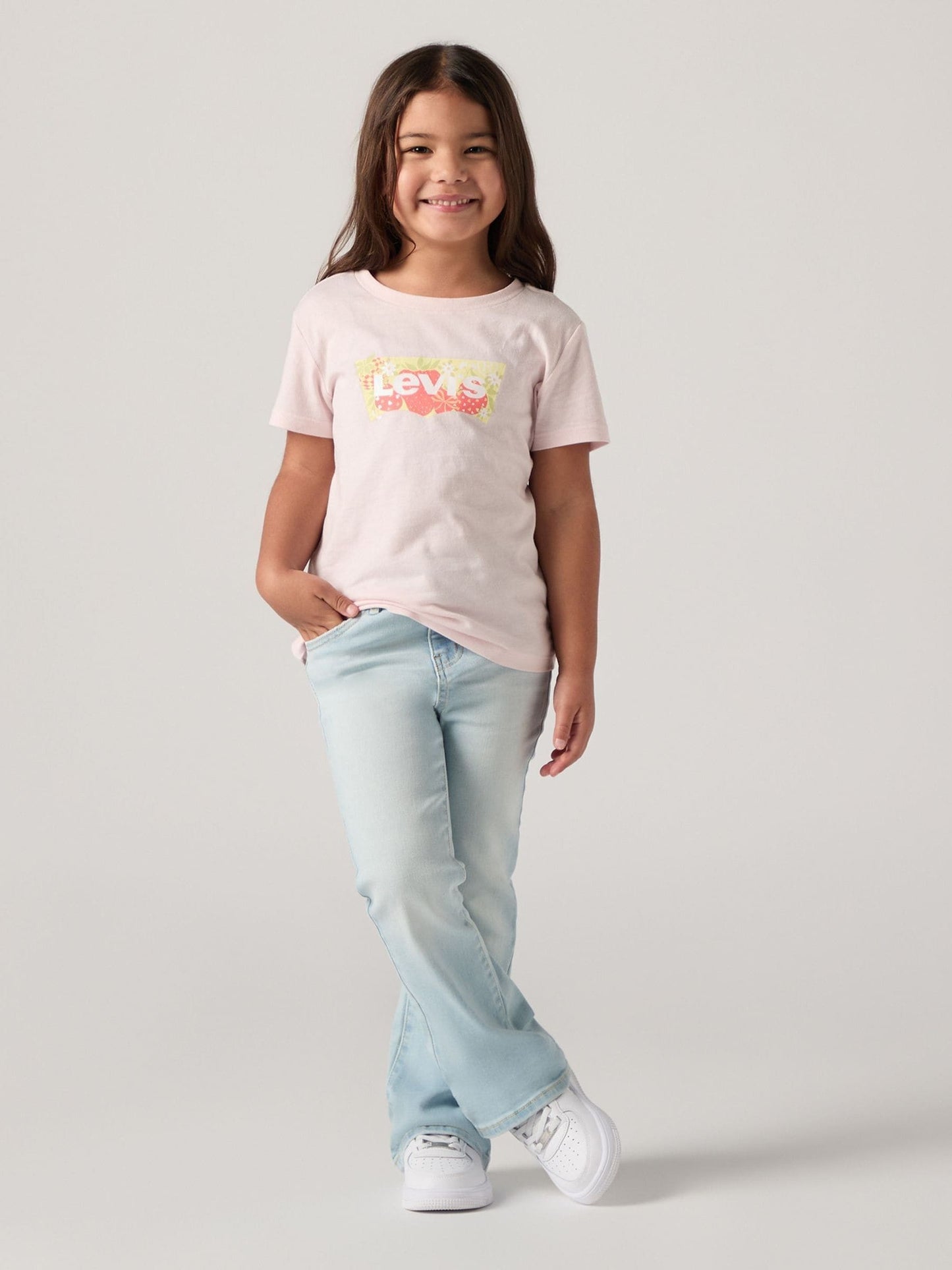 Levi's Pink Ombre Batwing Short Sleeve T-Shirt image 1