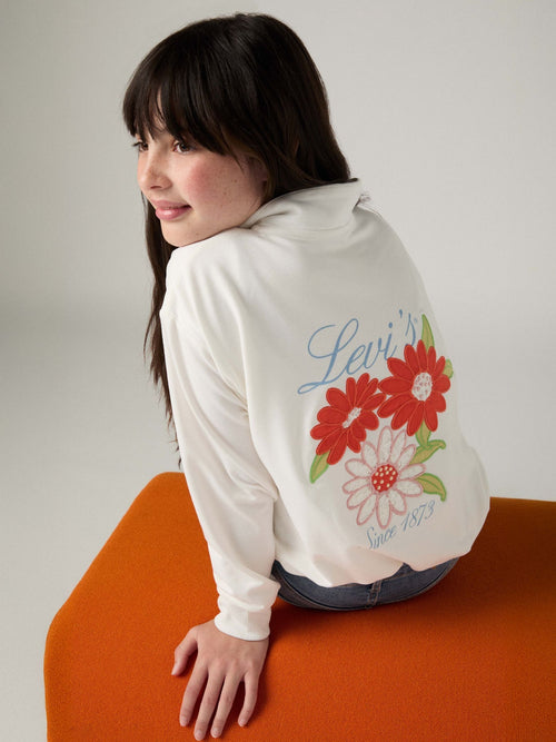 Levi's® White Bubble Hem Floral Graphic Long Sleeve T-Shirt image 1