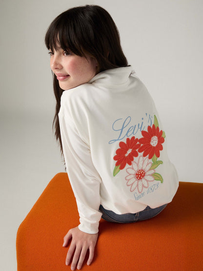 Levi's® White Bubble Hem Floral Graphic Long Sleeve T-Shirt image 1