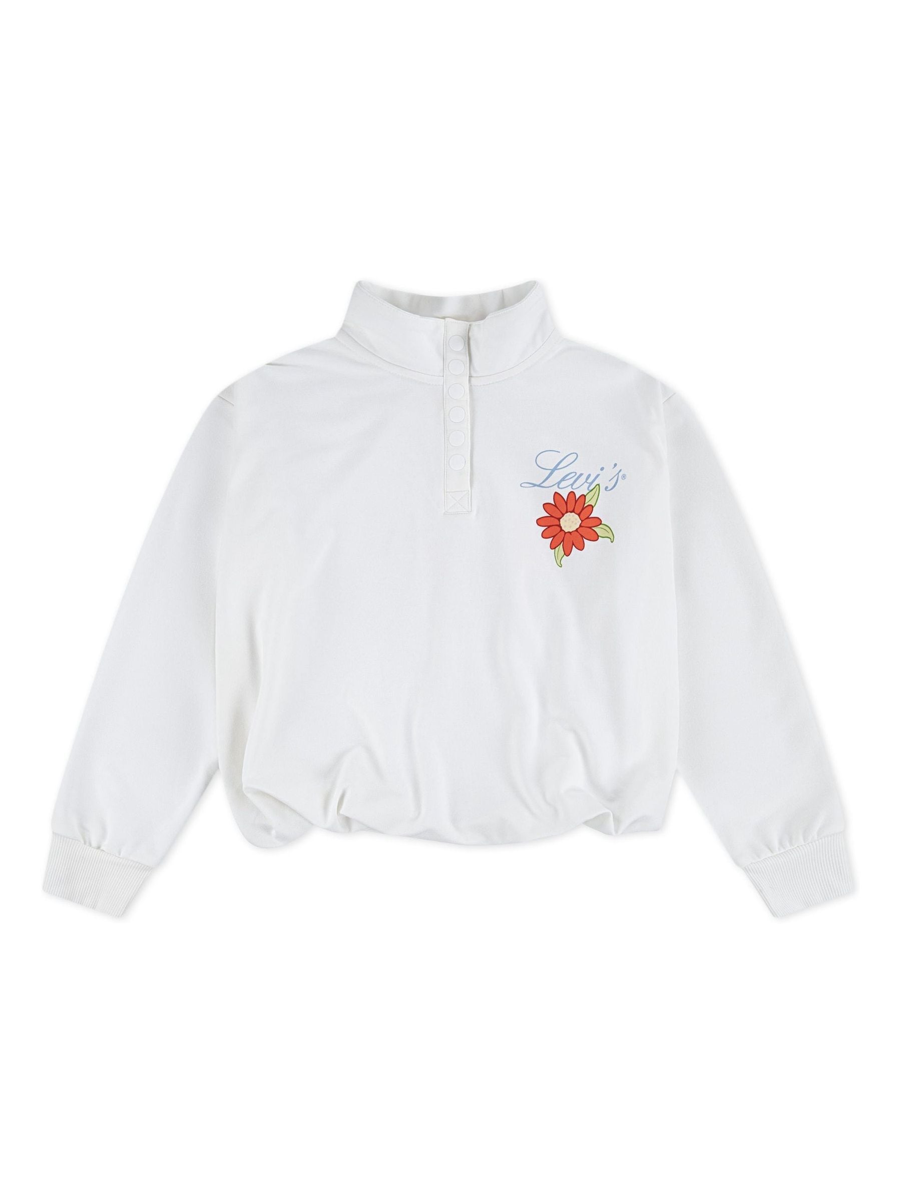Levi's® White Bubble Hem Floral Graphic Long Sleeve T-Shirt image 4