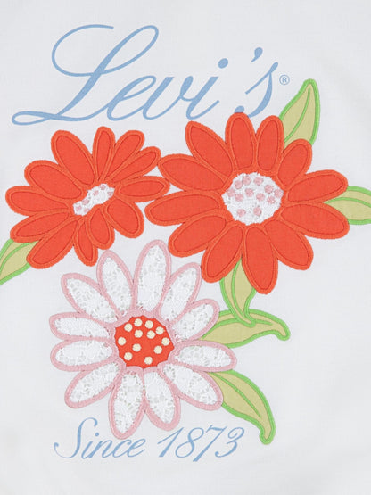 Levi's® White Bubble Hem Floral Graphic Long Sleeve T-Shirt image 6
