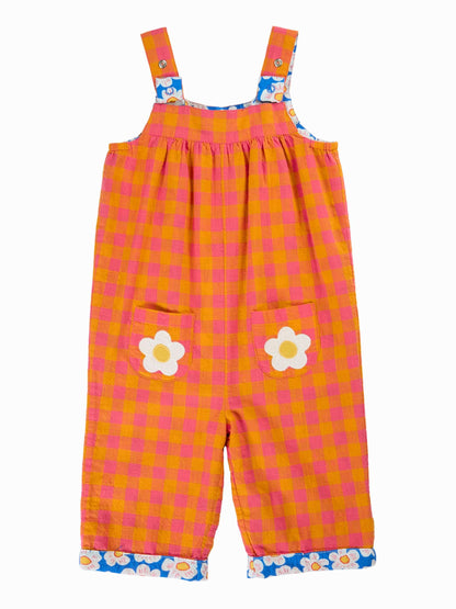 Frugi Orange Sylvie Reversible Dungaree image 2