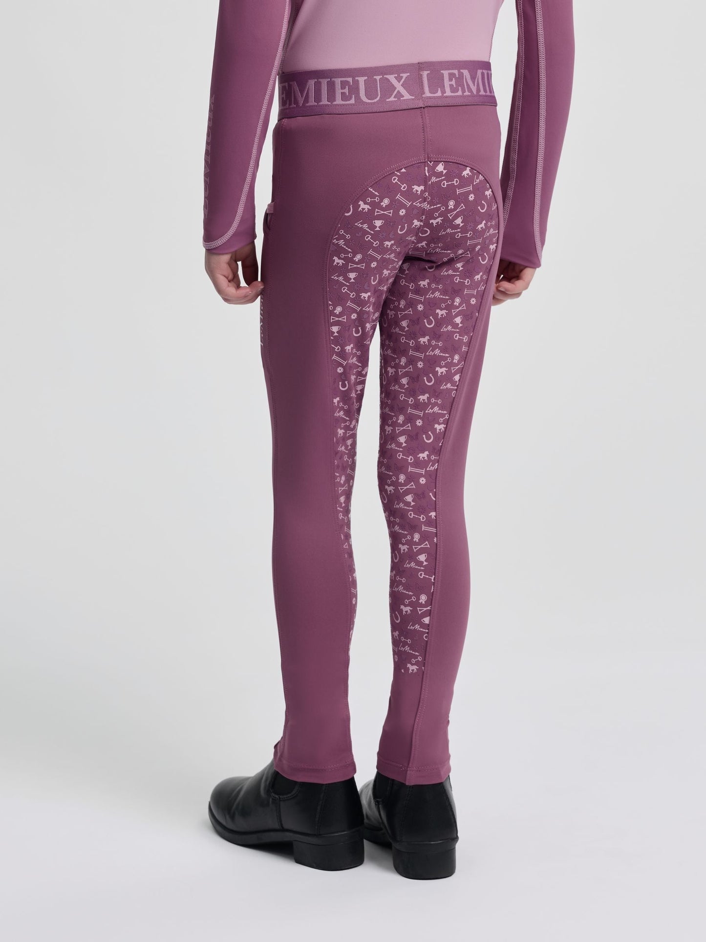 LeMieux Pink Mini Pull On Breech Mallow Leggings image 2