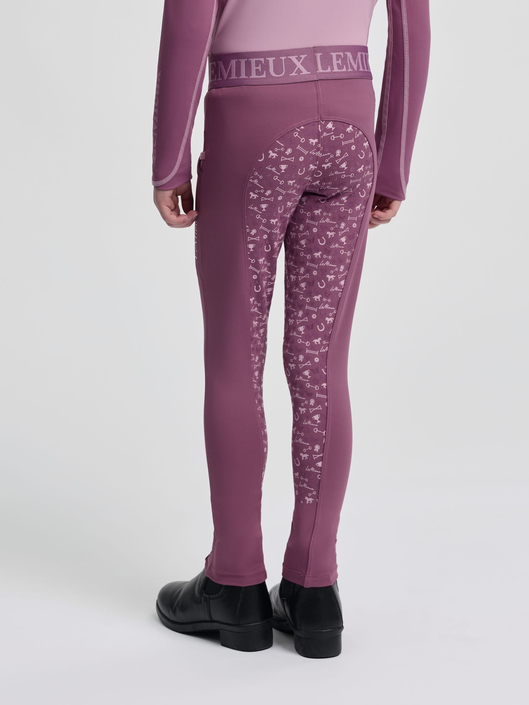 LeMieux Pink Mini Pull On Breech Mallow Leggings image 2