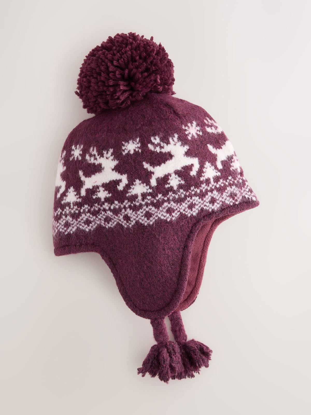 Red/White Pom Knitted Beanie Hat (3mths-13yrs) - image 1
