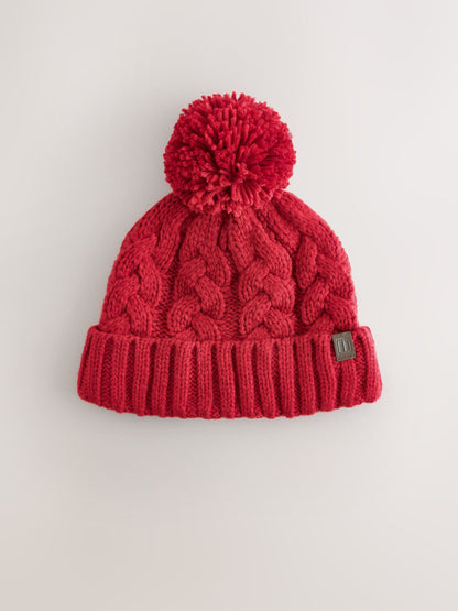 Dsiney Kidz - Red Cable Knit Pom Hat (1-16yrs) image 1