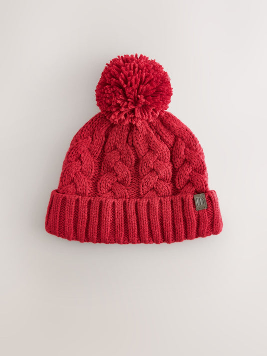 Dsiney Kidz - Red Cable Knit Pom Hat (1-16yrs) image 1