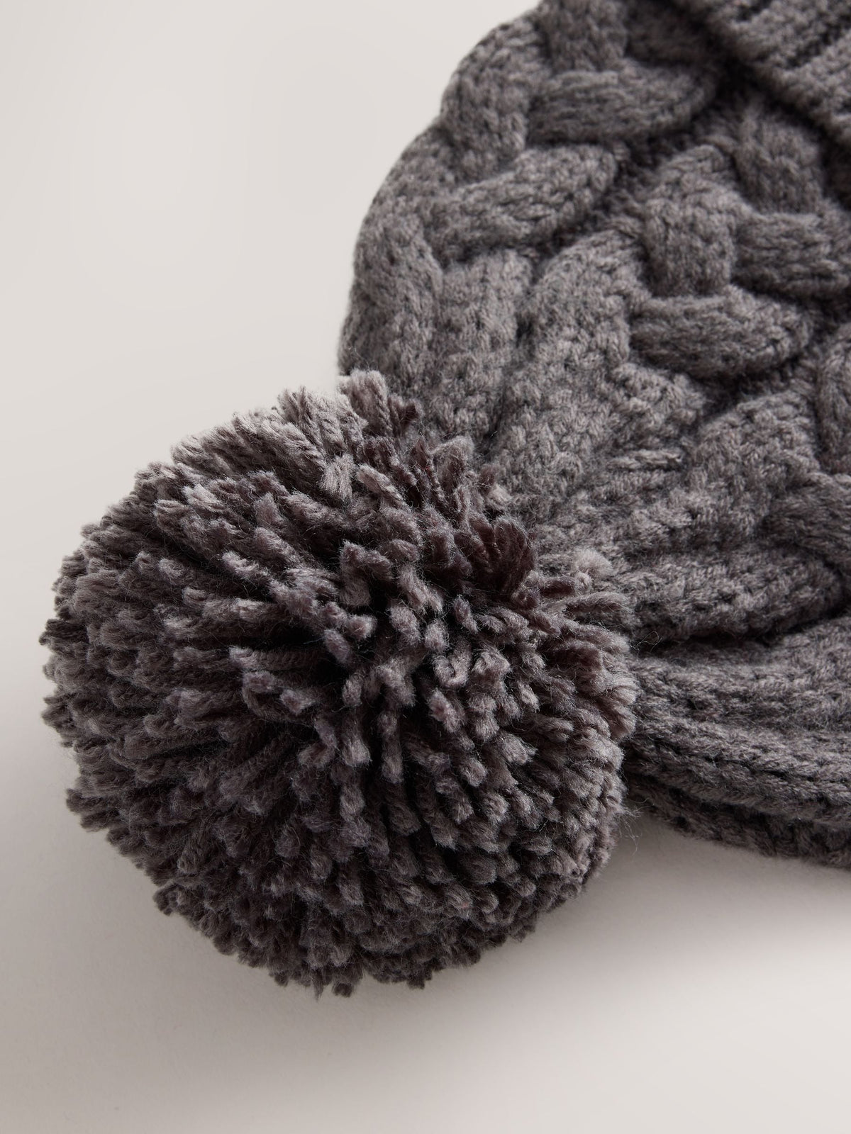 Dsiney Kidz - Charcoal Grey Cable Knit Pom Hat (1-16yrs) image 3