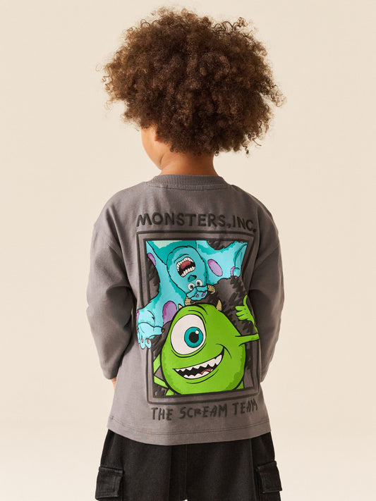 Dsiney Kidz - Charcoal Grey Monsters Inc. Long Sleeve T-Shirt (6mths-8yrs) image 1
