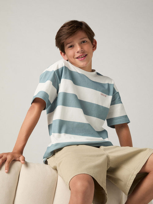Levi's Grey Big Stripe Short Sleeve T-Shirt image 1