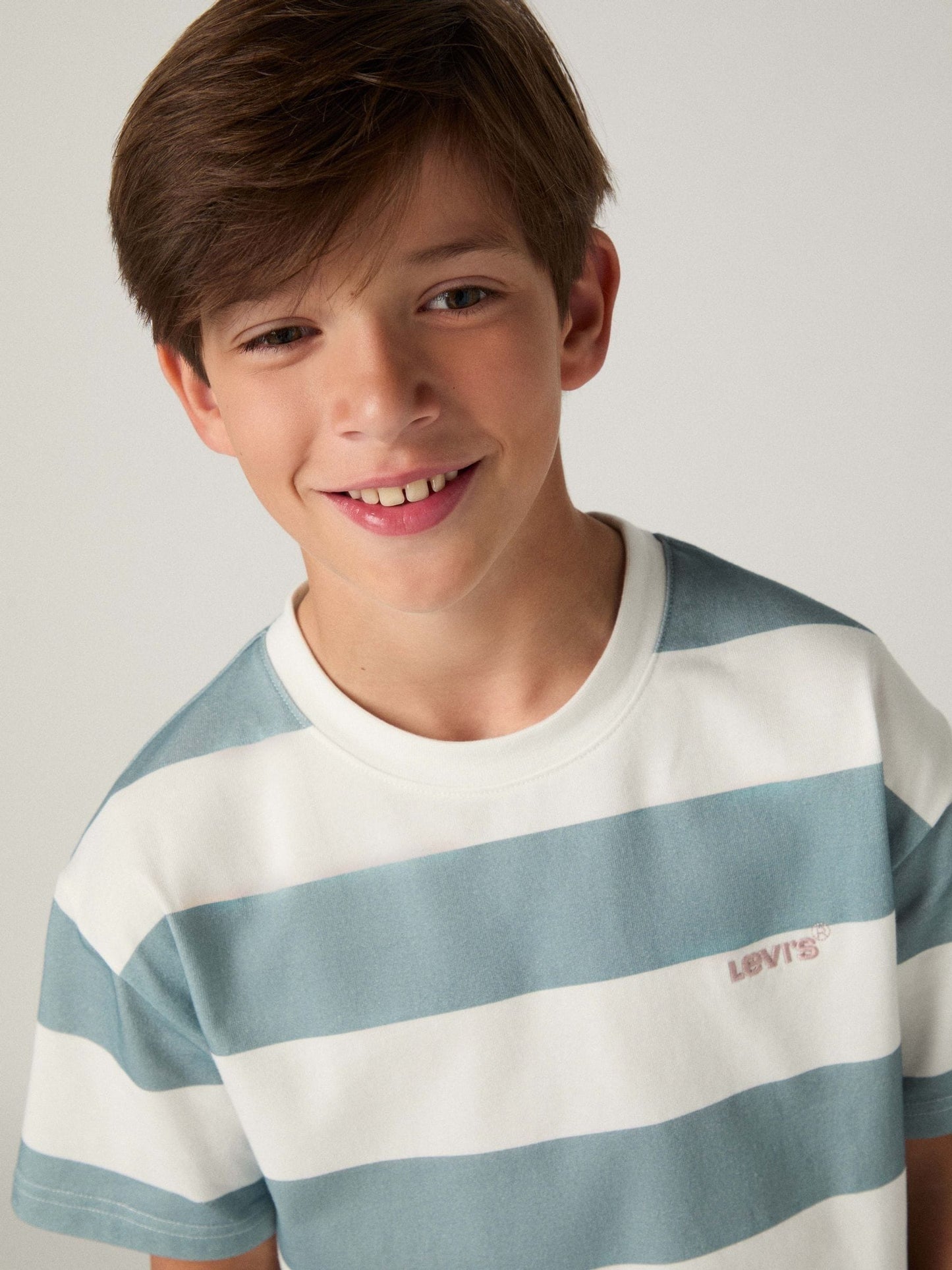 Levi's Grey Big Stripe Short Sleeve T-Shirt image 3