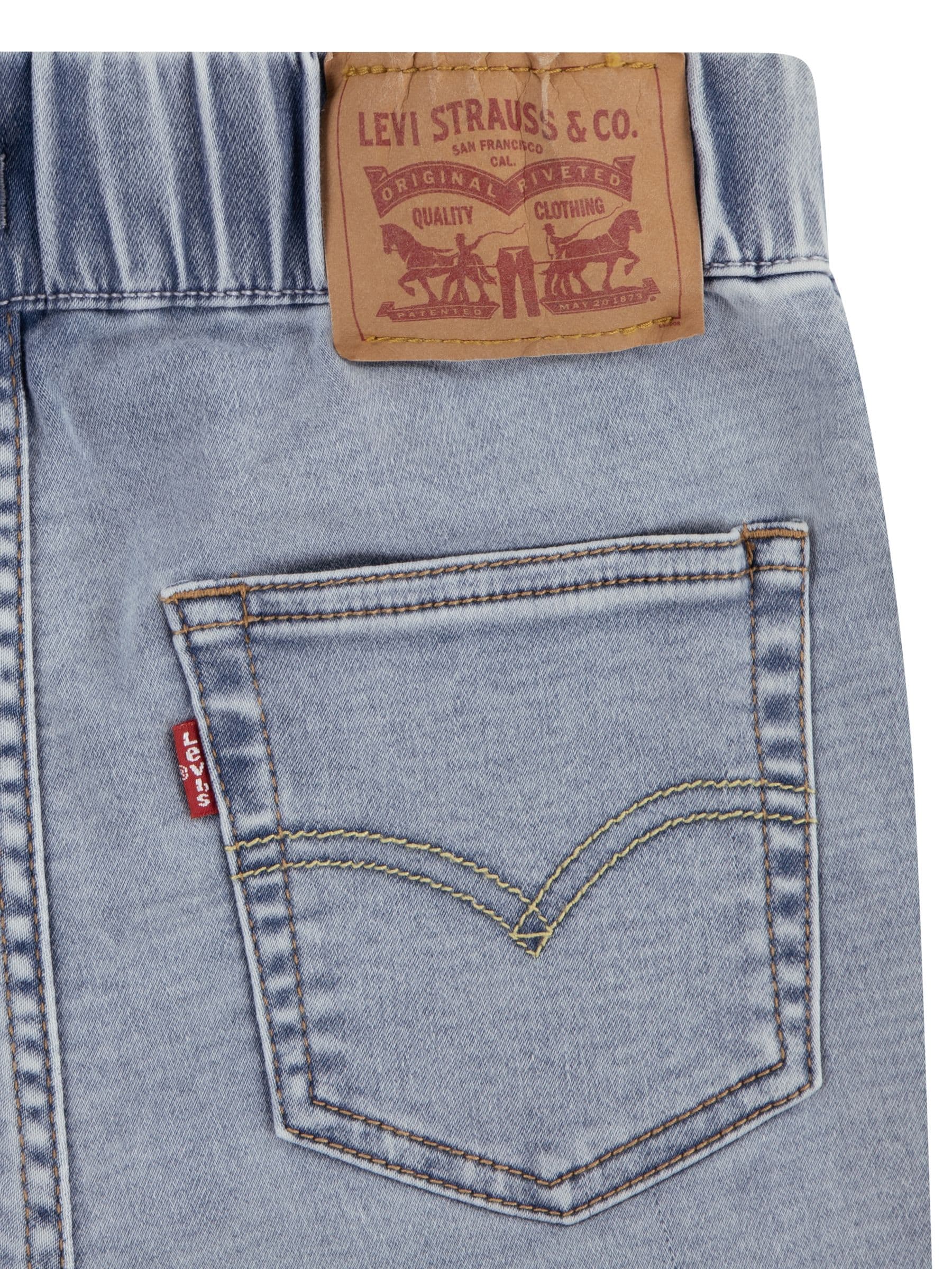 Dsiney Kidz - Levi's Light Blue Skinny Fit Pull On Dobby Shorts image 4