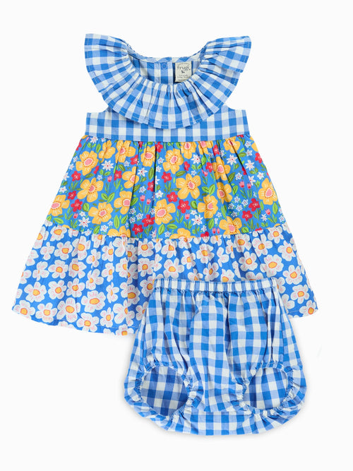 Frugi Blue Nina Ruffle Outfit Set image 1