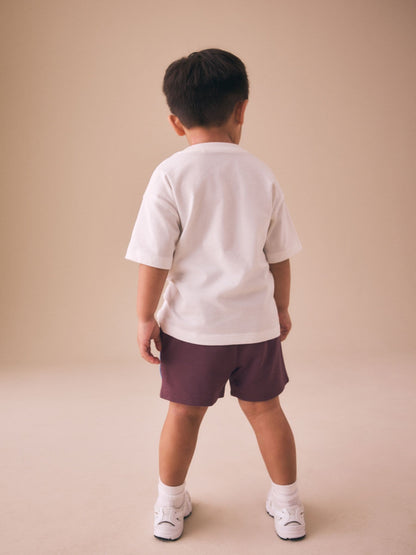 Dsiney Kidz - Burgundy Red Side Stripe Jersey Shorts (3mths-7yrs) image 3