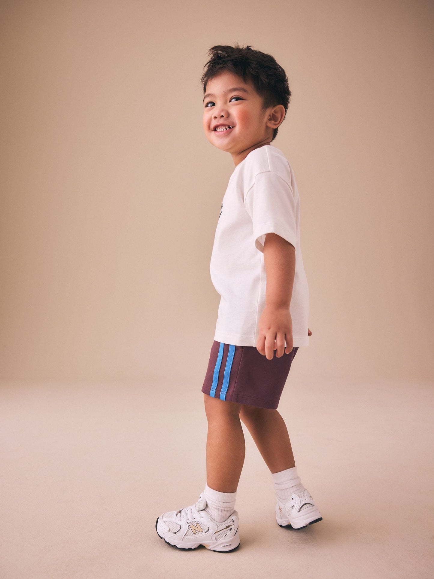 Dsiney Kidz - Burgundy Red Side Stripe Jersey Shorts (3mths-7yrs) image 4