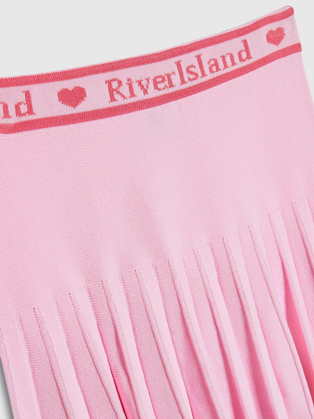 Dsiney Kidz - River Island Pink Rib Polo Top & Skirt Set image 4