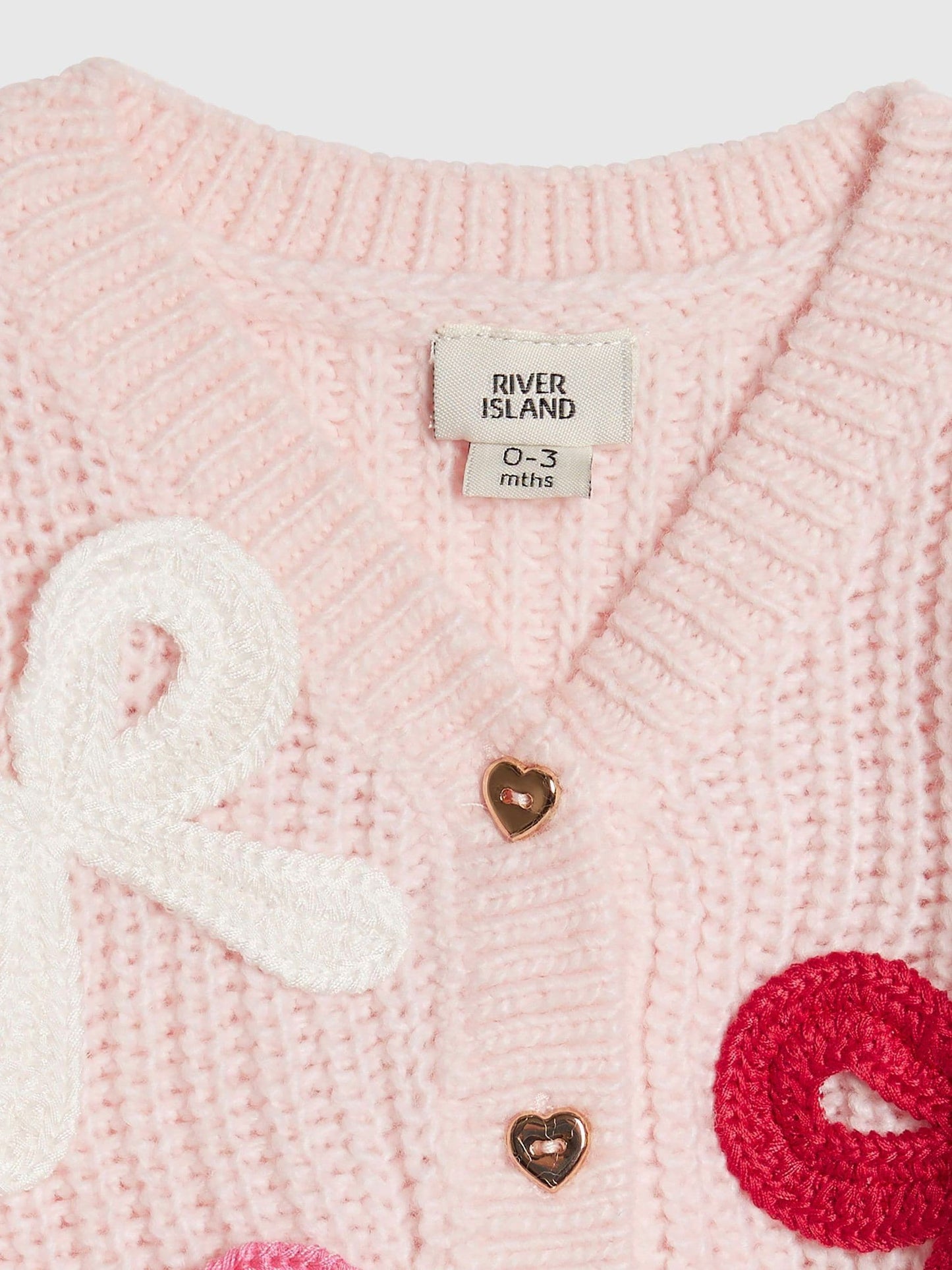 River Island Pink Knitted Bow Cardigan & Legging Set image 4