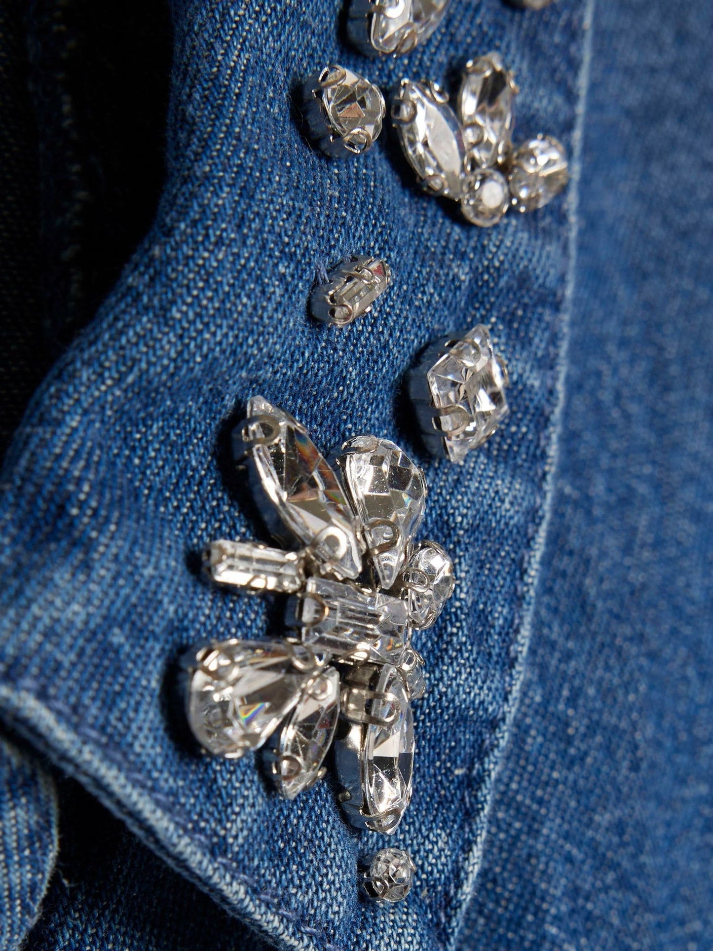 River Island Blue Denim Embellished Prom Dress image 4