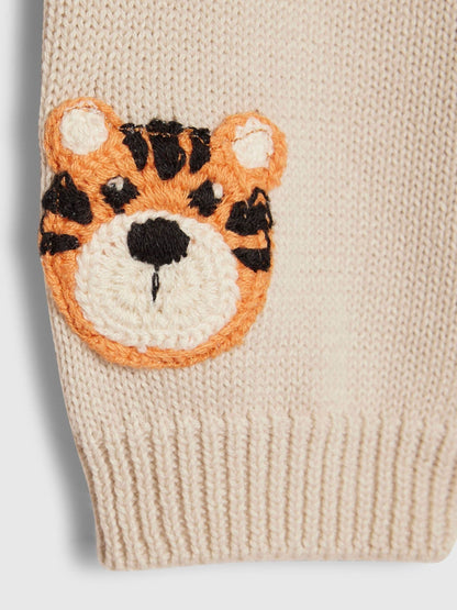 River Island Brown Tiger Cable Cardigan Set image 4