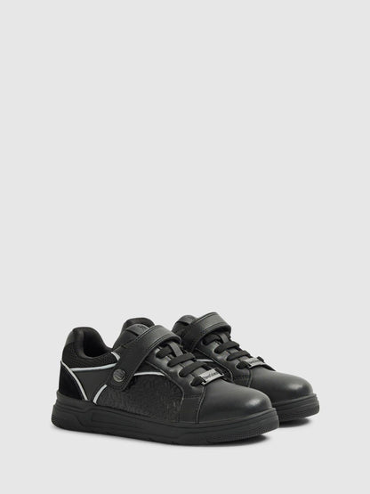 River Island Black Embossed Touch Fastening Trainers image 2