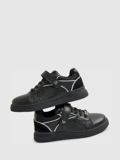 River Island Black Embossed Touch Fastening Trainers image 4