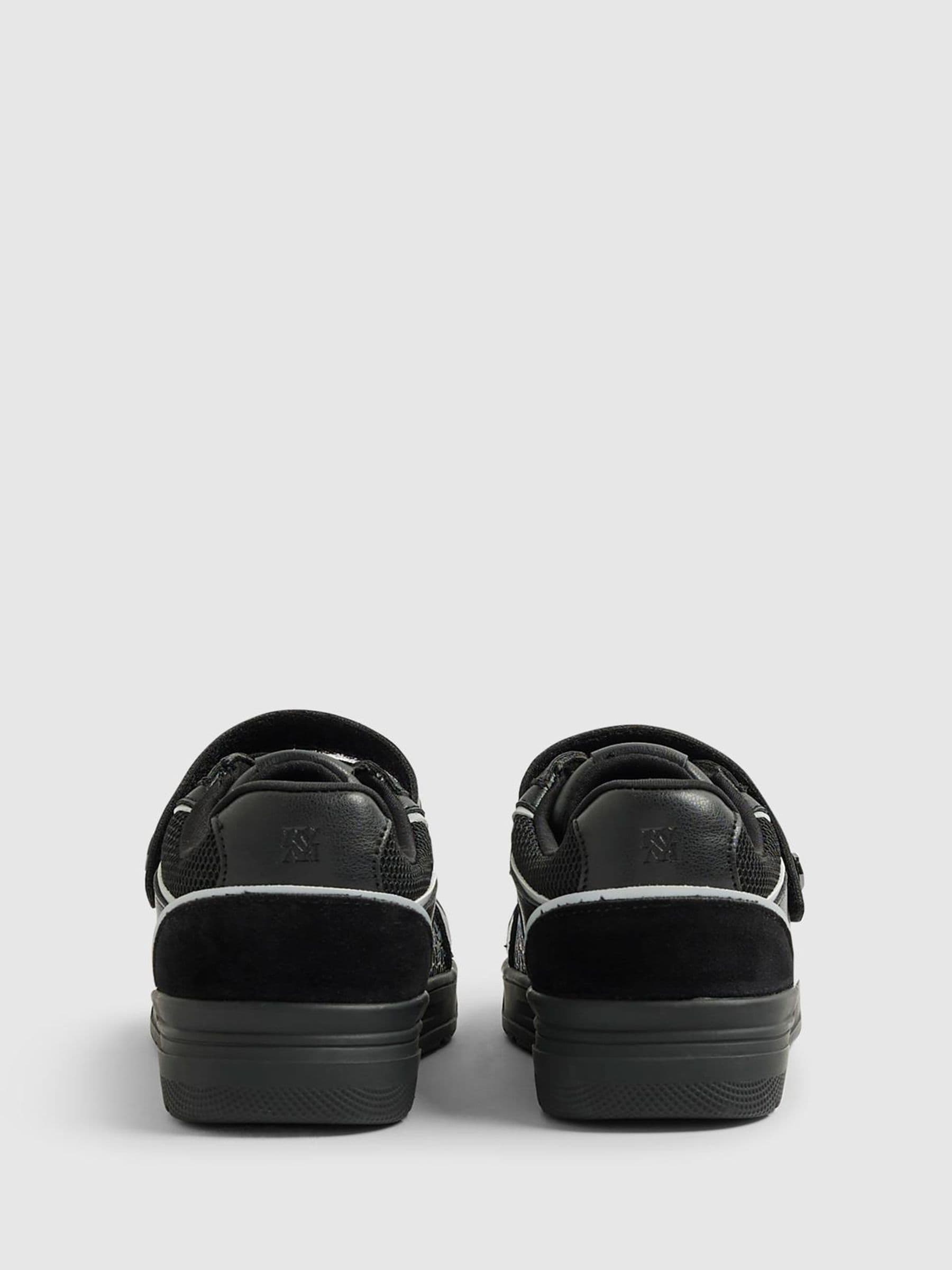 River Island Black Embossed Touch Fastening Trainers image 5