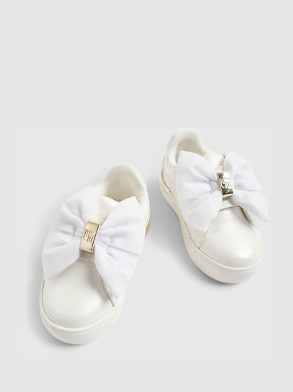 River Island White Velcro Bow Trainers image 3