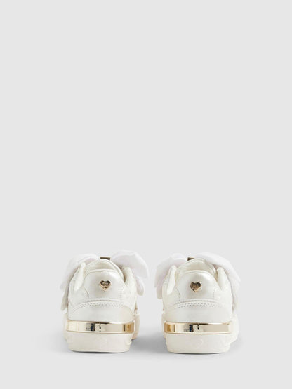 River Island White Velcro Bow Trainers image 4