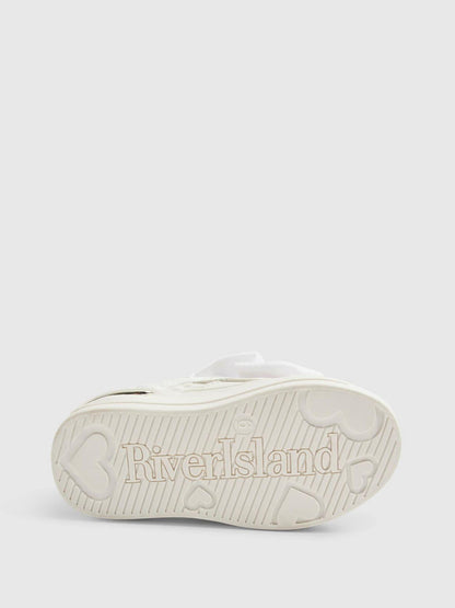 River Island White Velcro Bow Trainers image 5