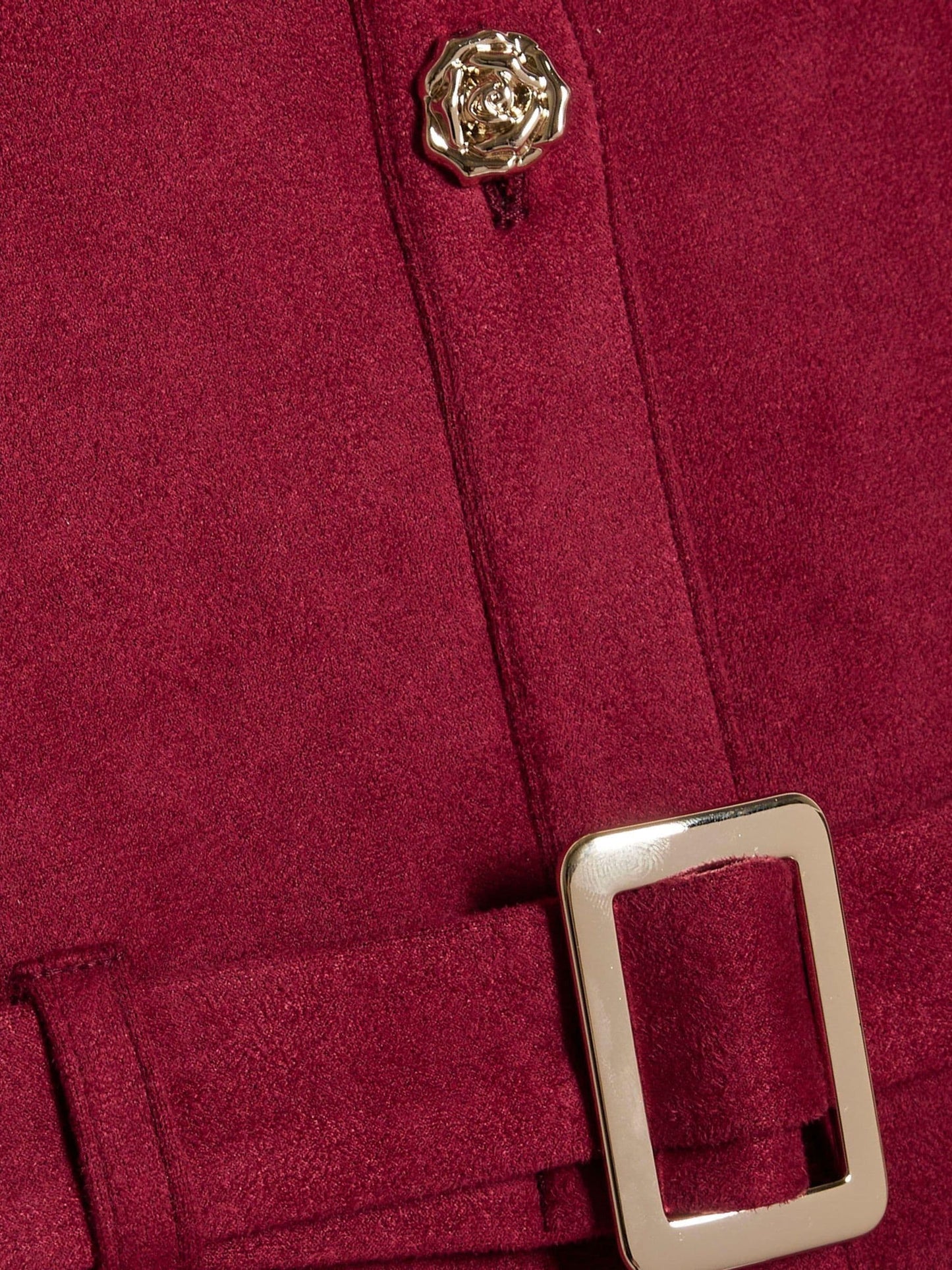 River Island Red Suedette Sleeveless Prom Dress image 3