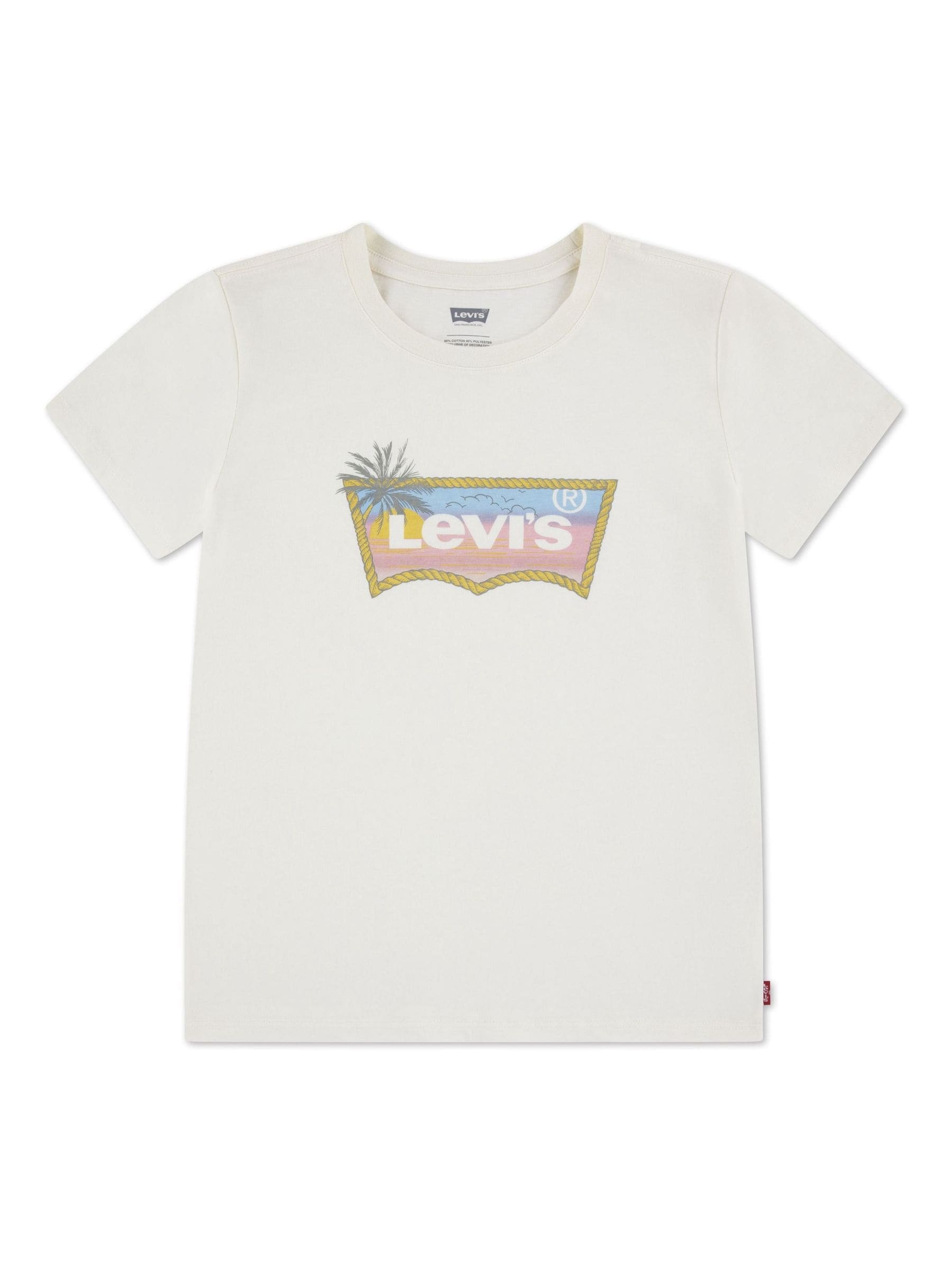 Levi's White Ombre Batwing Short Sleeve T-Shirt image 1