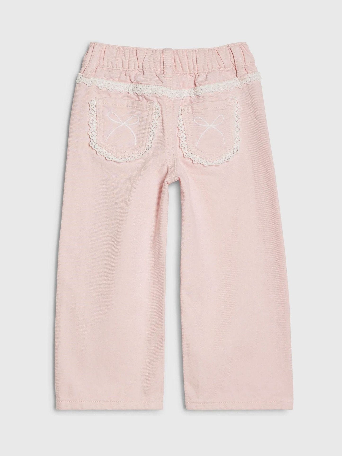 Dsiney Kidz - River Island Pink Lace Wide Leg Jeans image 2