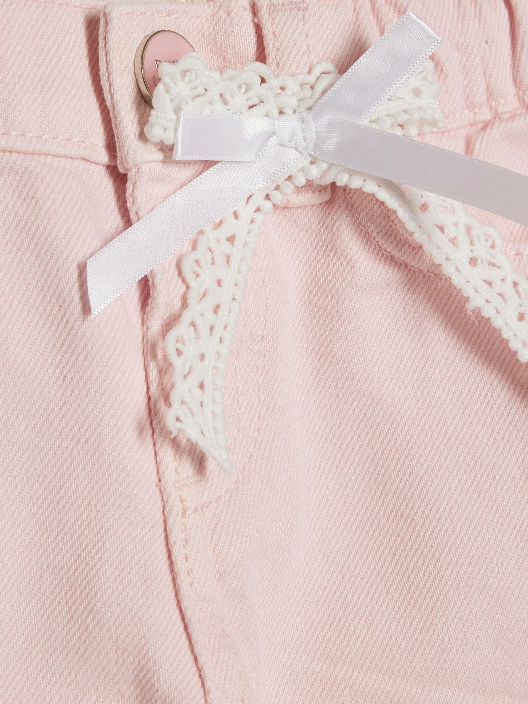 Dsiney Kidz - River Island Pink Lace Wide Leg Jeans image 4