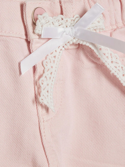 Dsiney Kidz - River Island Pink Lace Wide Leg Jeans image 4